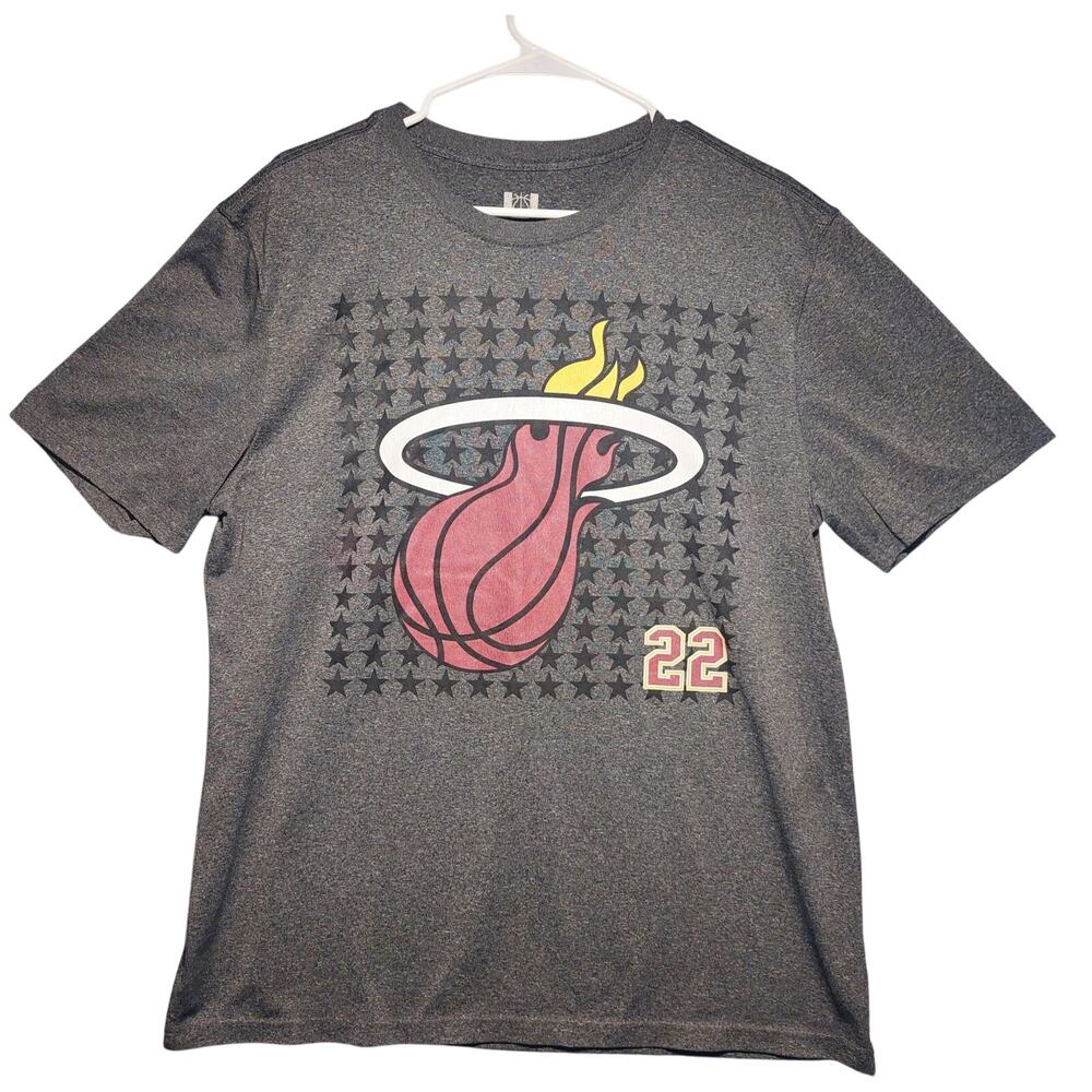 Miami Heat #22 Butler Gray T-Shirt Sz. Large NBA
